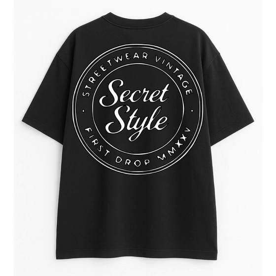 Street Wear White on Black